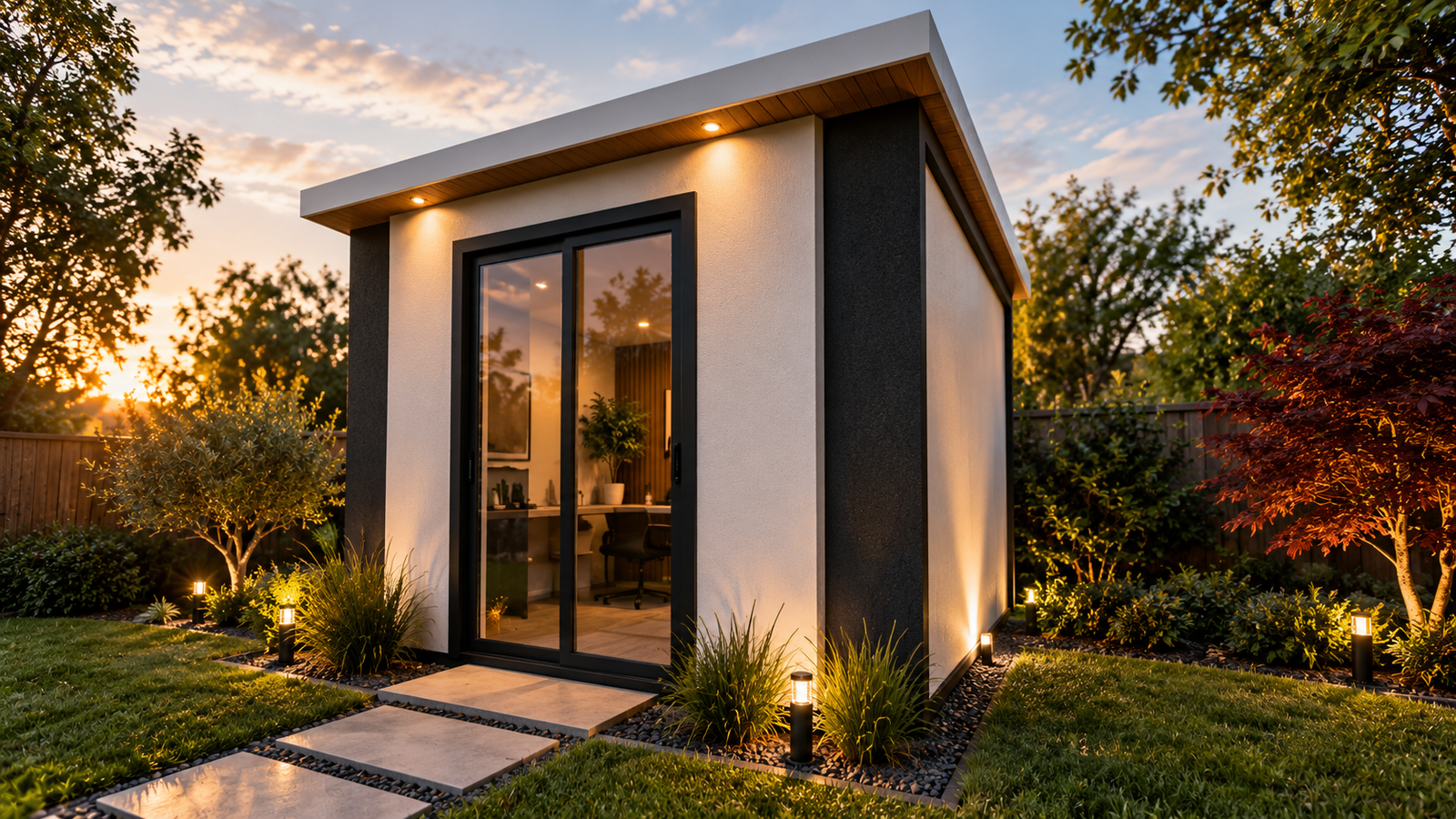 Modern backyard studio shed